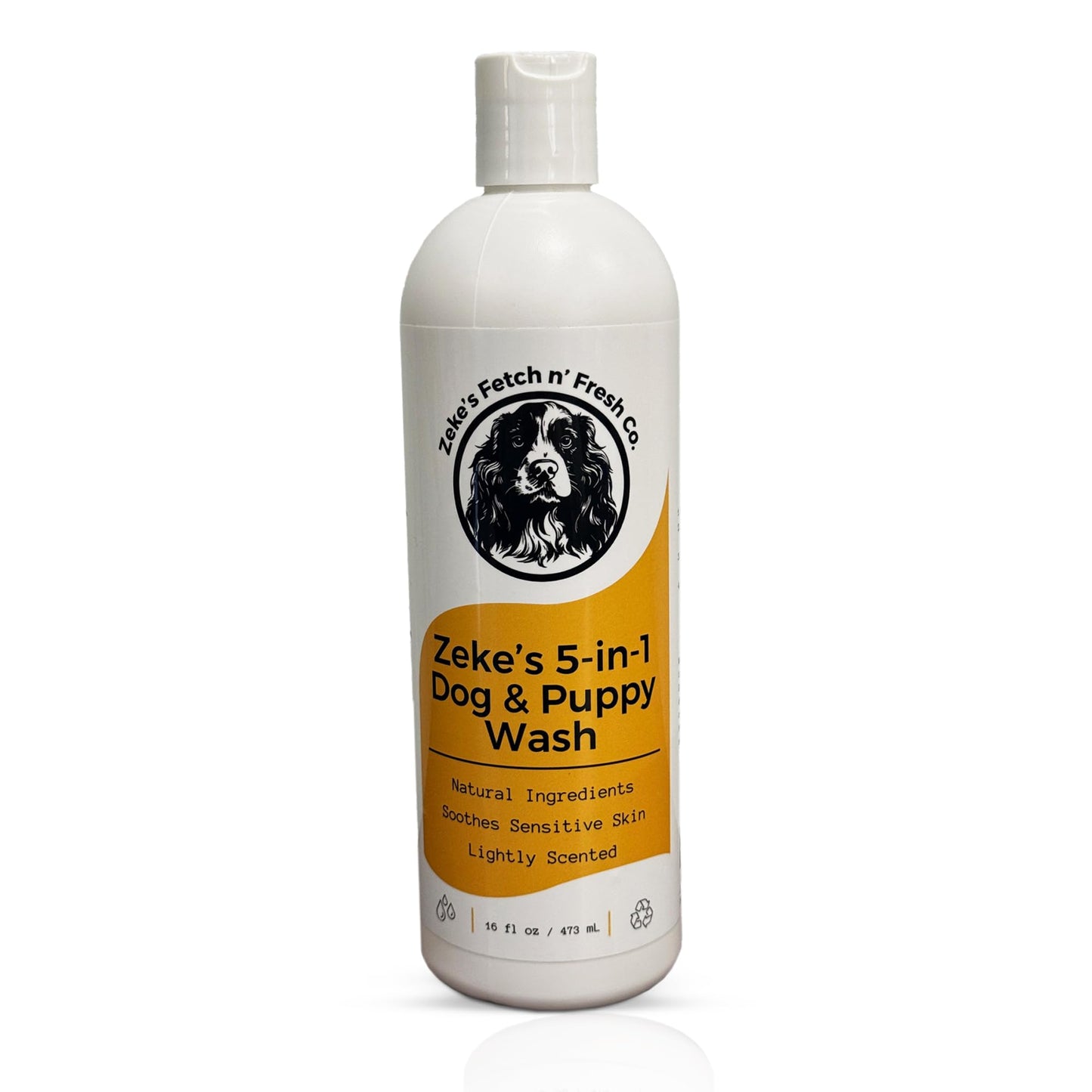 Zeke's 5-in-1 Dog and Puppy Wash - Natural Shampoo and Conditioner for All Ages, Moisturizes Sensitive Skin, Soothes Itchy Coats, Sulfate-Free, Plant-Based Formula, Eco-Friendly
